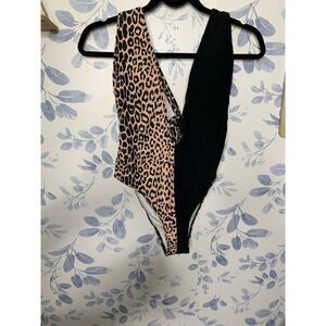 Shein Womens One Piece Two Toned One Piece Bathing Suit